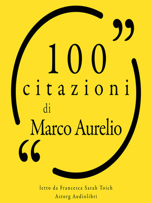 cover image of 100 citazioni di Marco Aurelio